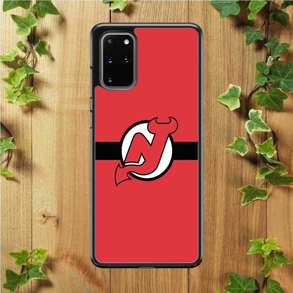 Hockey New Jersey Devils NHL 002 Samsung Galaxy S20 Plus Case-Rubber / Black (2D Case)-Xtracase