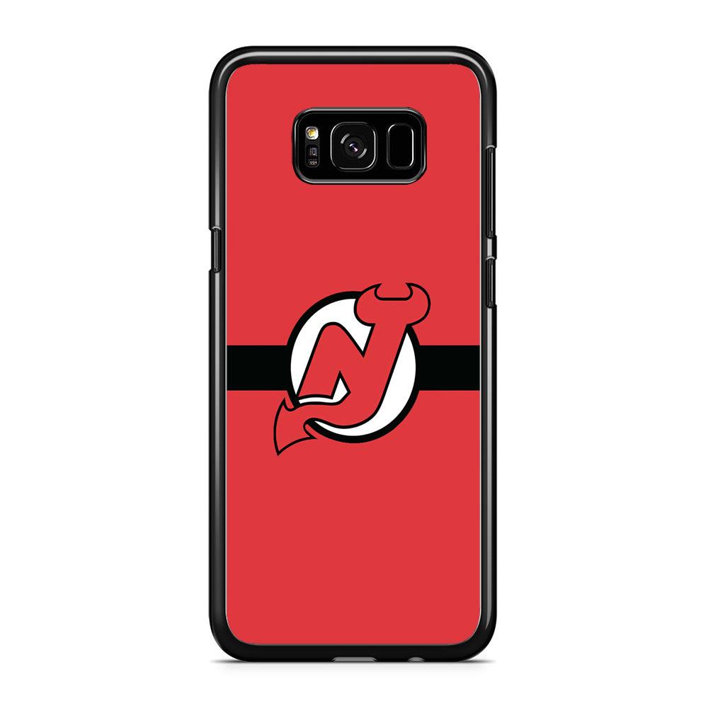 Hockey New Jersey Devils NHL 002 Samsung Galaxy S8 Case-Rubber / Black (2D Case)-Xtracase