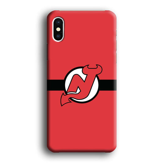 Hockey New Jersey Devils NHL 002 iPhone X Case-Plastic / Full Wrap (3D Case)-Xtracase