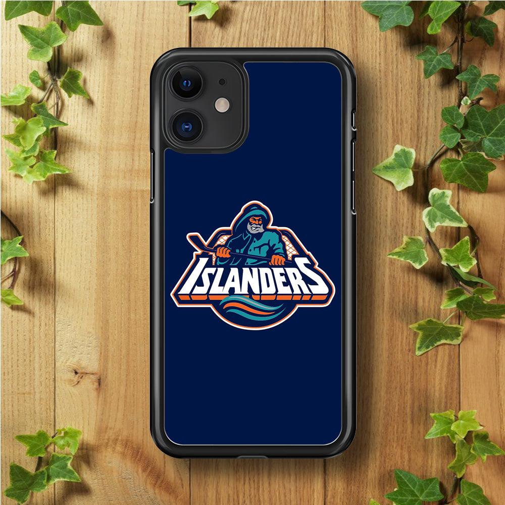 Hockey New York Islanders NHL 001 iPhone 11 Case-Rubber / Black (2D Case)-Xtracase