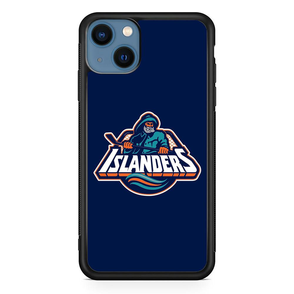 Hockey New York Islanders NHL 001 iPhone 13 Mini Case-Rubber / Black (2D Case)-Xtracase