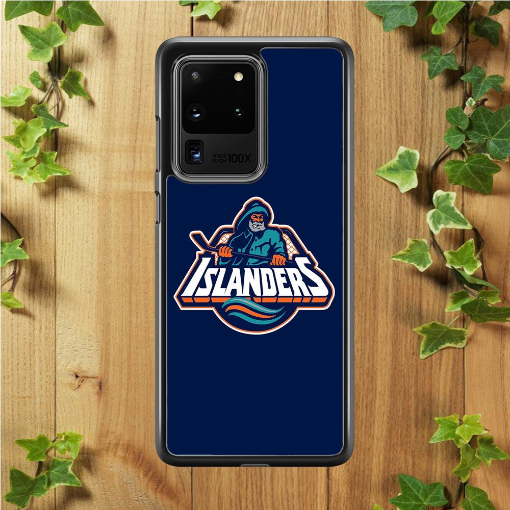Hockey New York Islanders NHL 001 Samsung Galaxy S20 Ultra Case-Rubber / Black (2D Case)-Xtracase