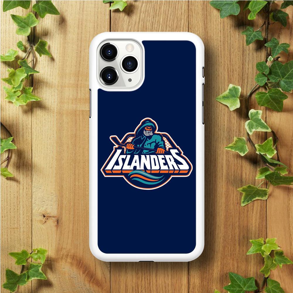 Hockey New York Islanders NHL 001 iPhone 11 Pro Case-Rubber / White (2D Case)-Xtracase