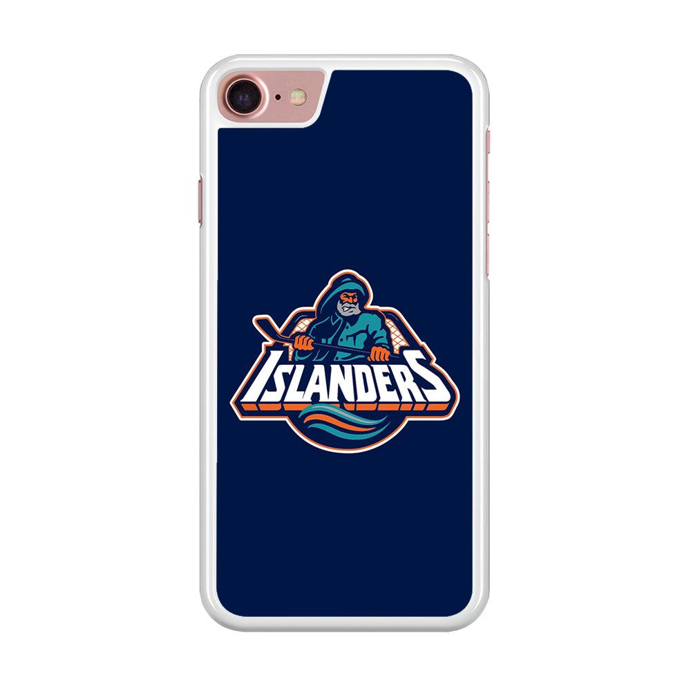 Hockey New York Islanders NHL 001 iPhone SE 2020 Case-Rubber / White (2D Case)-Xtracase