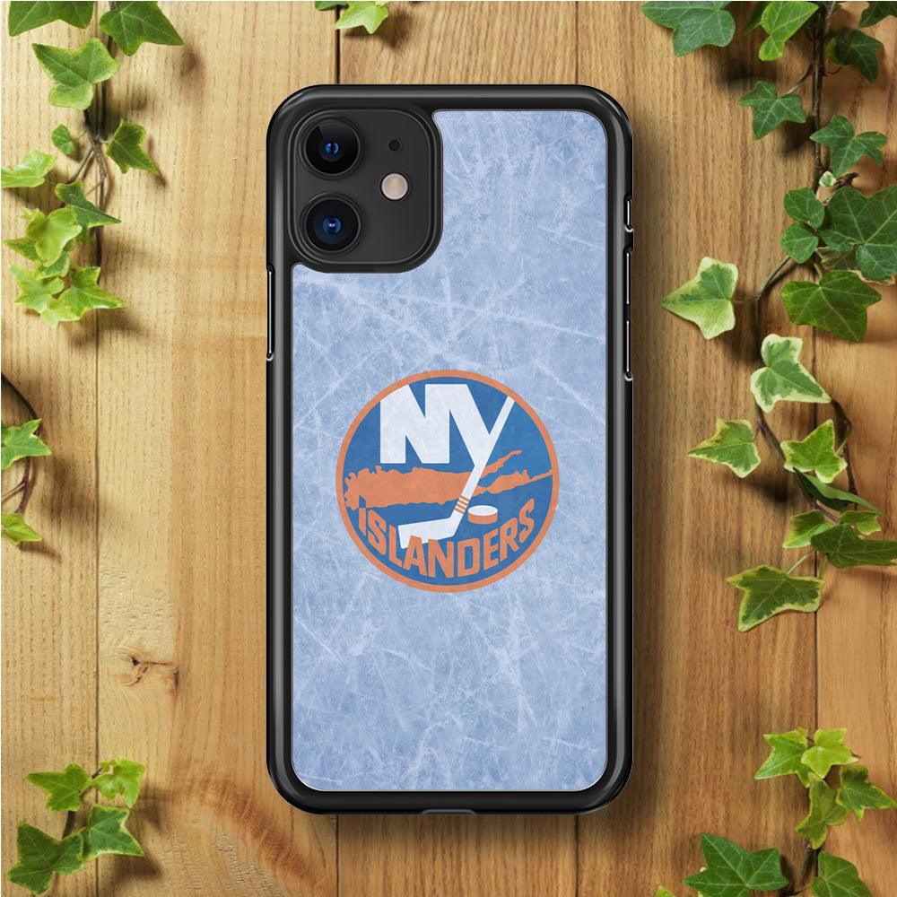 Hockey New York Islanders NHL 002 iPhone 11 Case-Rubber / Black (2D Case)-Xtracase