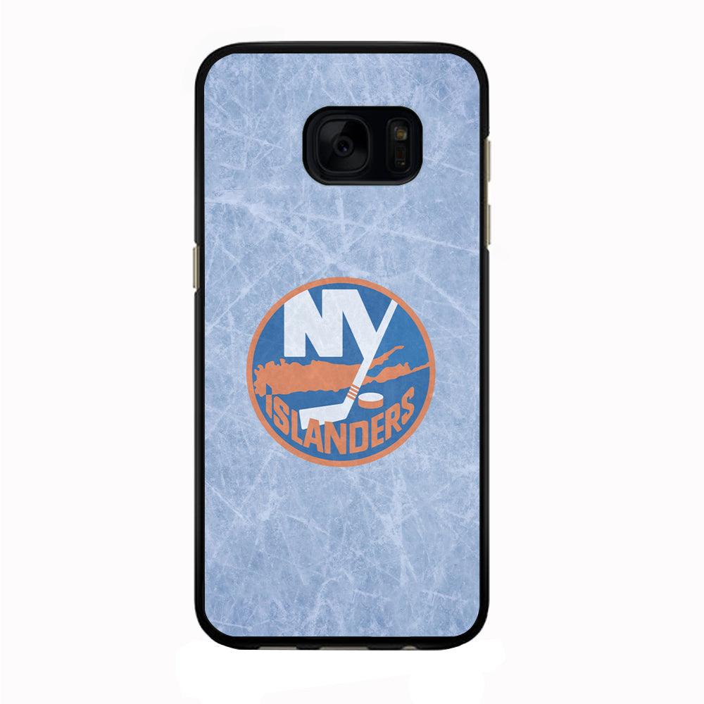 Hockey New York Islanders NHL 002 Samsung Galaxy S7 Edge Case-Rubber / Black (2D Case)-Xtracase