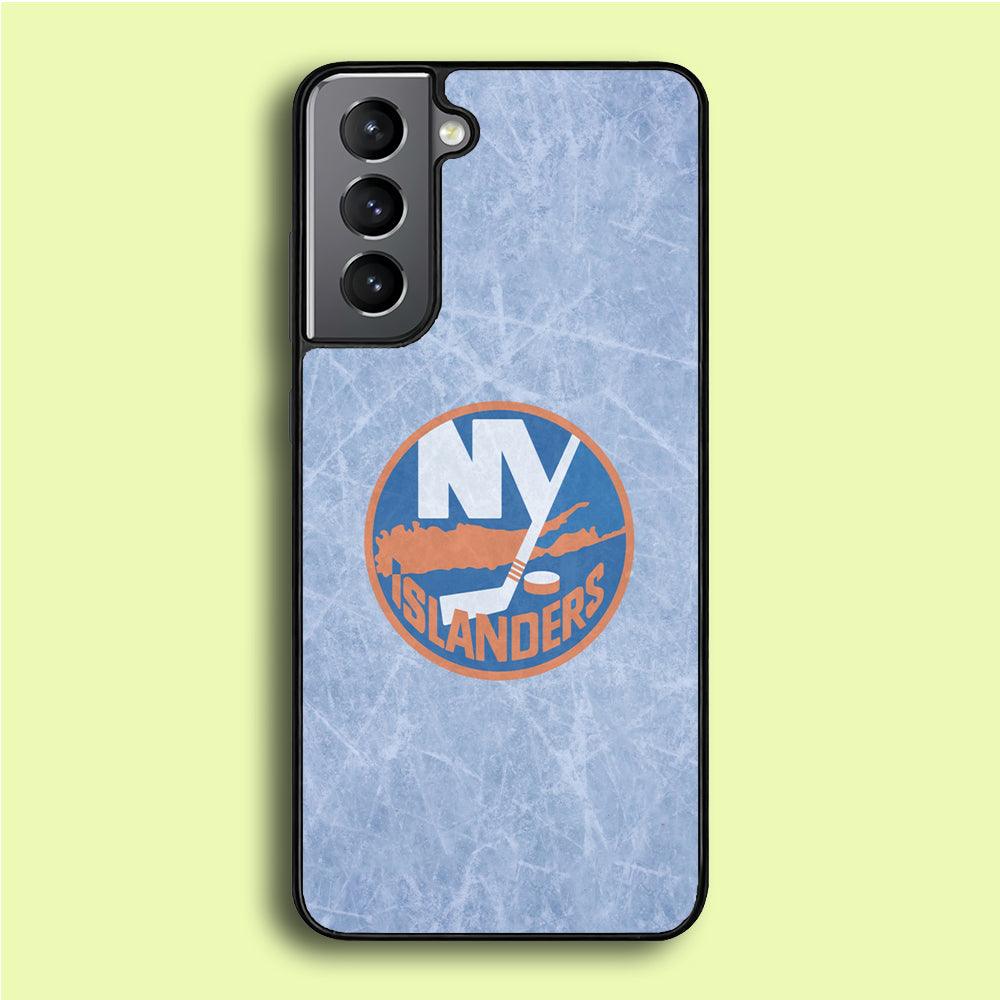 Hockey New York Islanders NHL 002 Samsung Galaxy S21 Plus Case-Rubber / Black (2D Case)-Xtracase