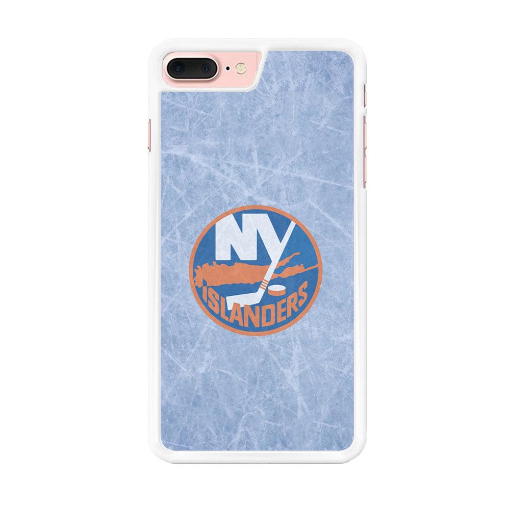 Hockey New York Islanders NHL 002 iPhone 8 Plus Case-Rubber / White (2D Case)-Xtracase