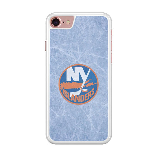 Hockey New York Islanders NHL 002 iPhone SE 2020 Case-Rubber / White (2D Case)-Xtracase