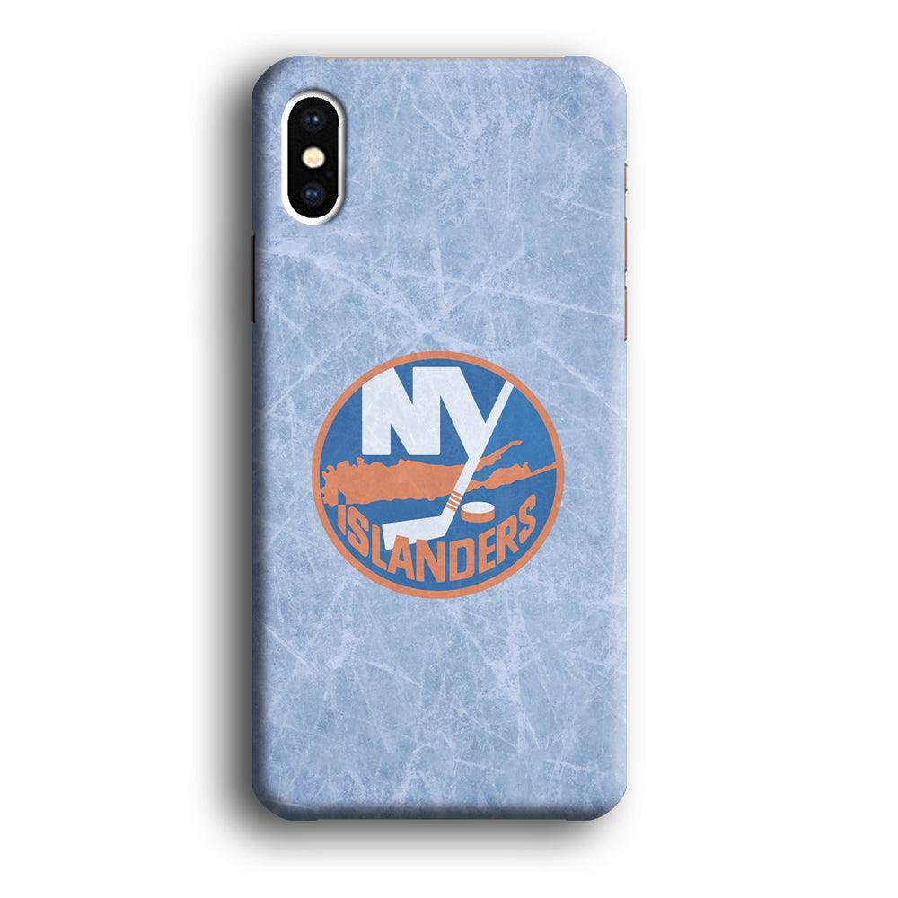 Hockey New York Islanders NHL 002 iPhone Xs Case-Plastic / Full Wrap (3D Case)-Xtracase