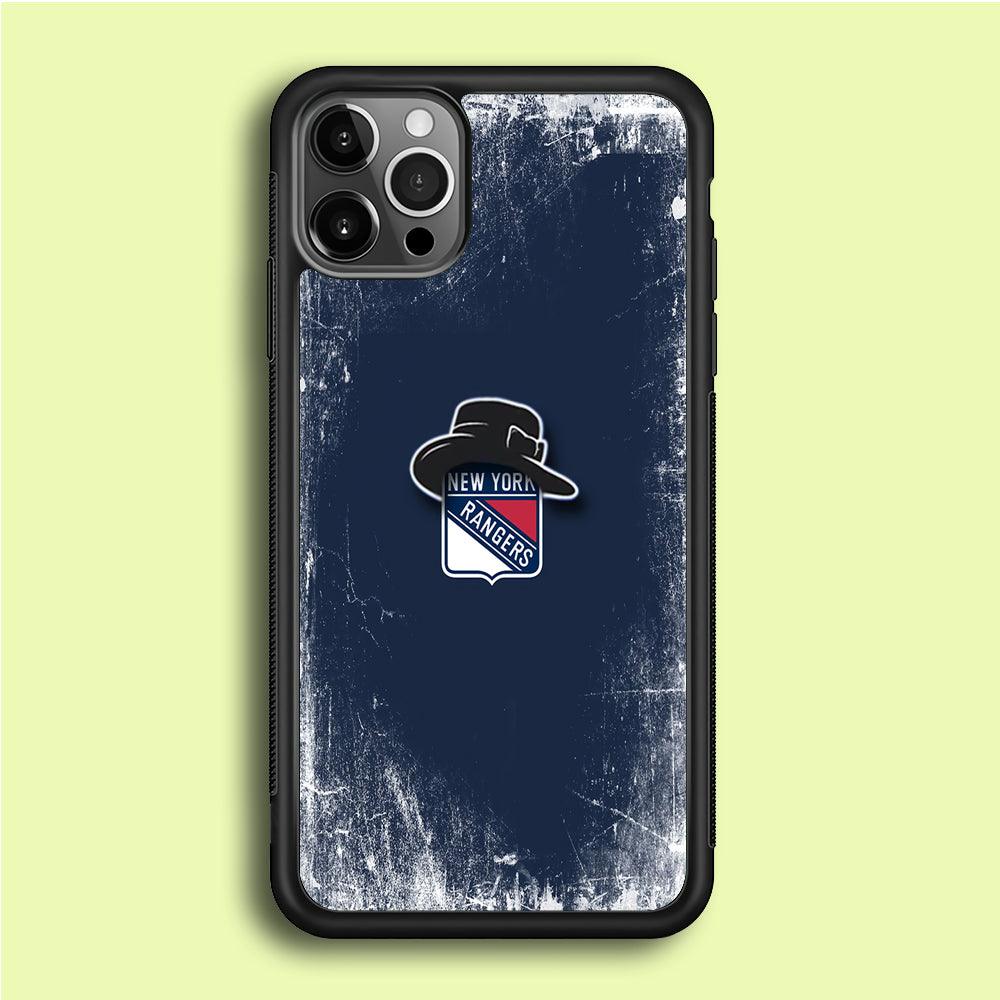 Hockey New York Rangers NHL 001 iPhone 12 Pro Case-Rubber / Black (2D Case)-Xtracase