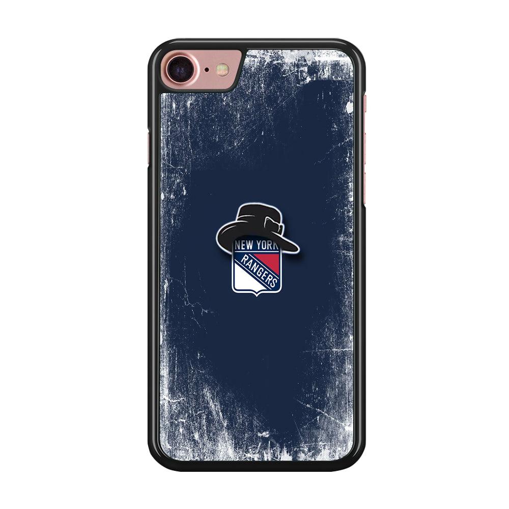 Hockey New York Rangers NHL 001 iPhone SE 2020 Case-Rubber / Black (2D Case)-Xtracase