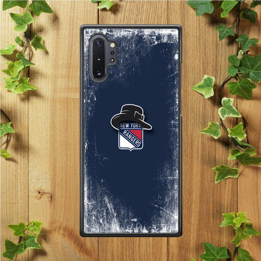 Hockey New York Rangers NHL 001 Samsung Galaxy Note 10 Plus Case-Rubber / Black (2D Case)-Xtracase