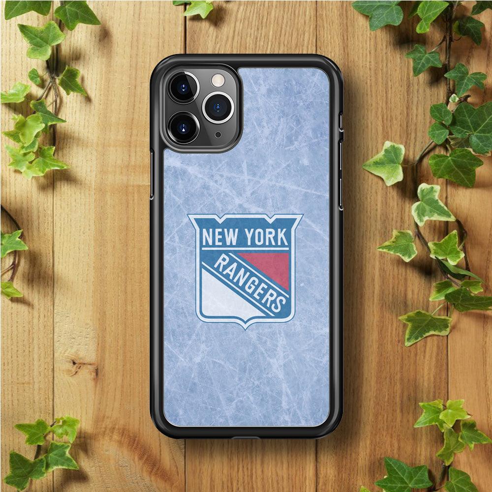 Hockey New York Rangers NHL 002 iPhone 11 Pro Case-Rubber / Black (2D Case)-Xtracase