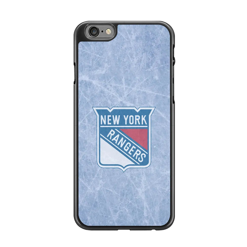 Hockey New York Rangers NHL 002 iPhone 6 | 6s Case-Rubber / Black (2D Case)-Xtracase