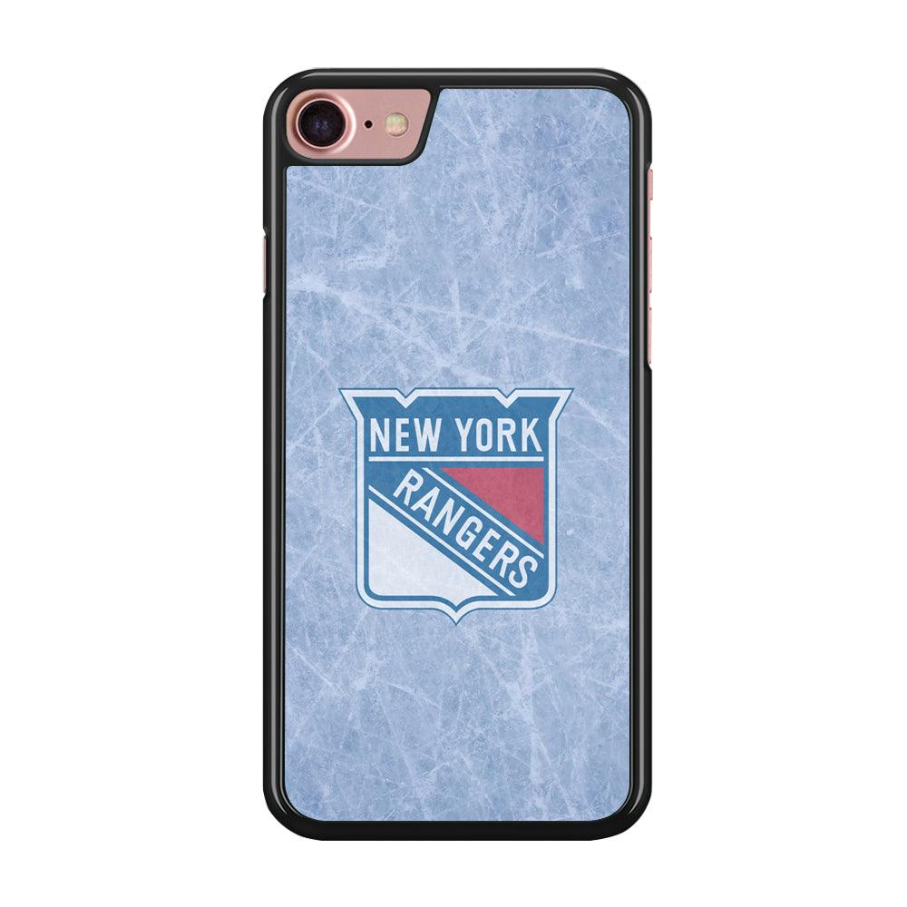 Hockey New York Rangers NHL 002 iPhone SE 2020 Case-Rubber / Black (2D Case)-Xtracase