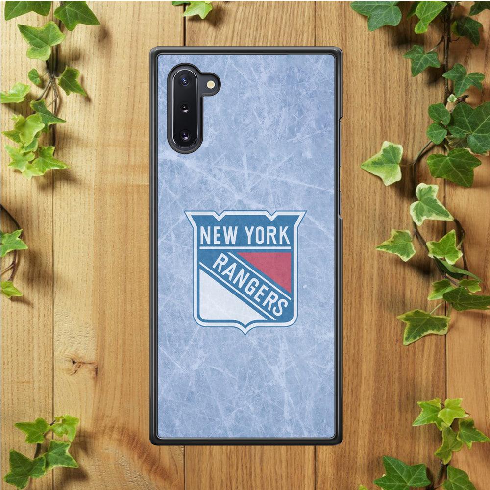 Hockey New York Rangers NHL 002 Samsung Galaxy Note 10 Case-Rubber / White (2D Case)-Xtracase