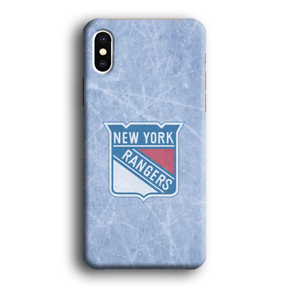 Hockey New York Rangers NHL 002 iPhone Xs Max Case-Plastic / Full Wrap (3D Case)-Xtracase