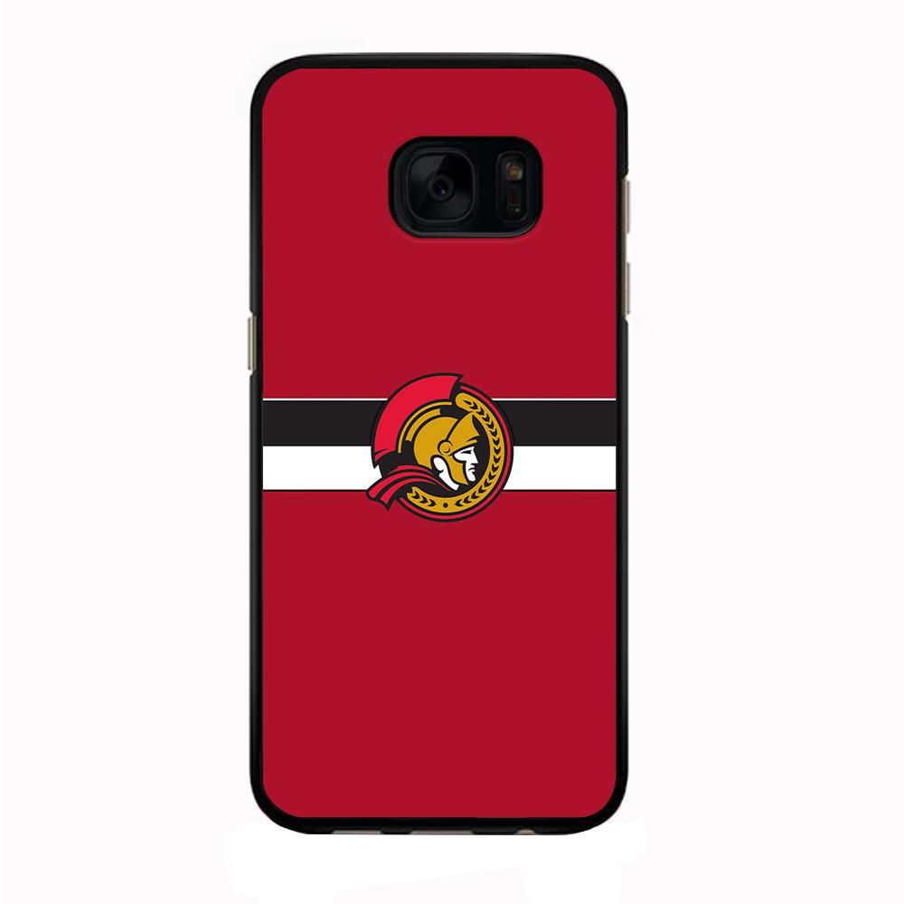 Hockey Ottawa Senators NHL 001 Samsung Galaxy S7 Edge Case-Rubber / Black (2D Case)-Xtracase
