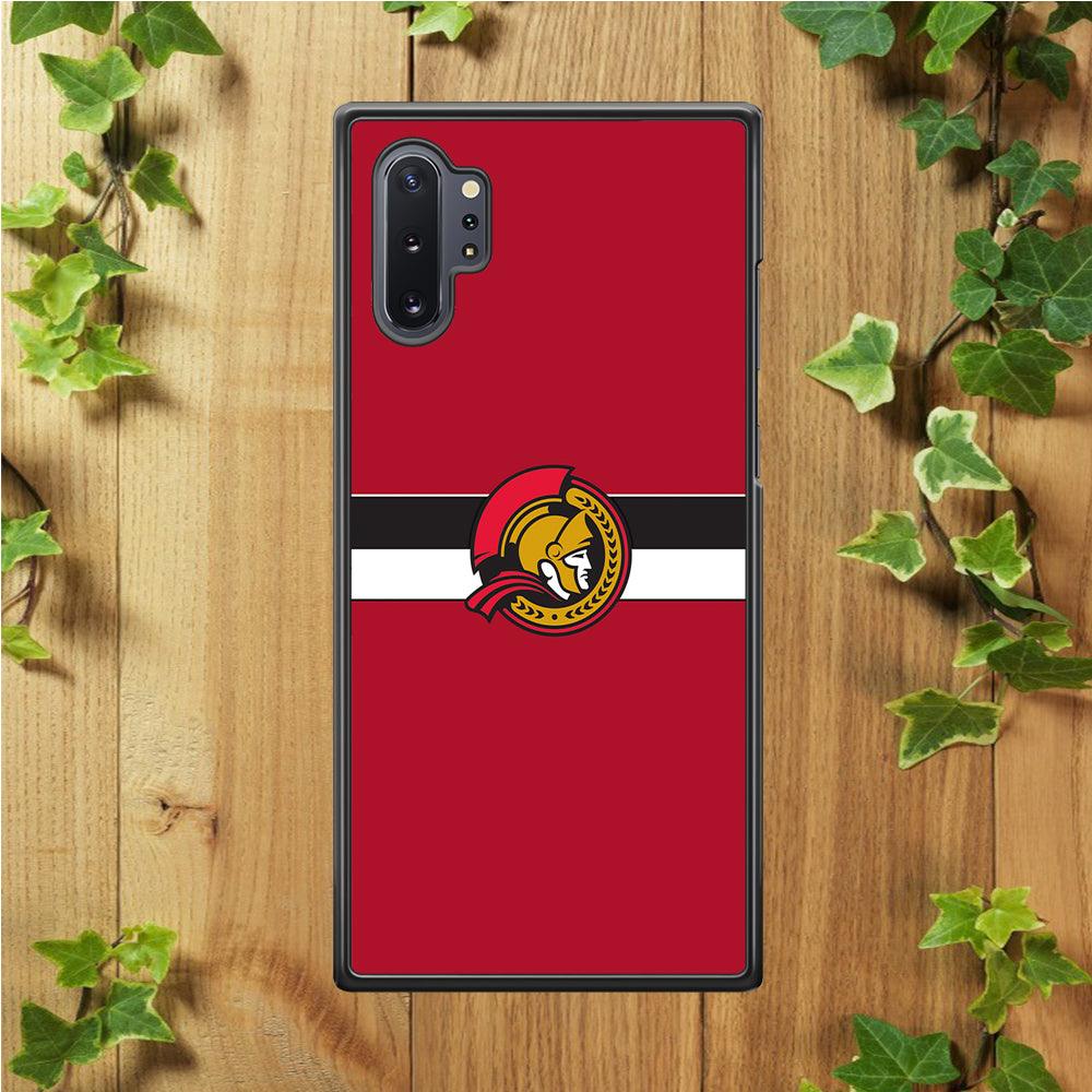 Hockey Ottawa Senators NHL 001 Samsung Galaxy Note 10 Plus Case-Rubber / White (2D Case)-Xtracase