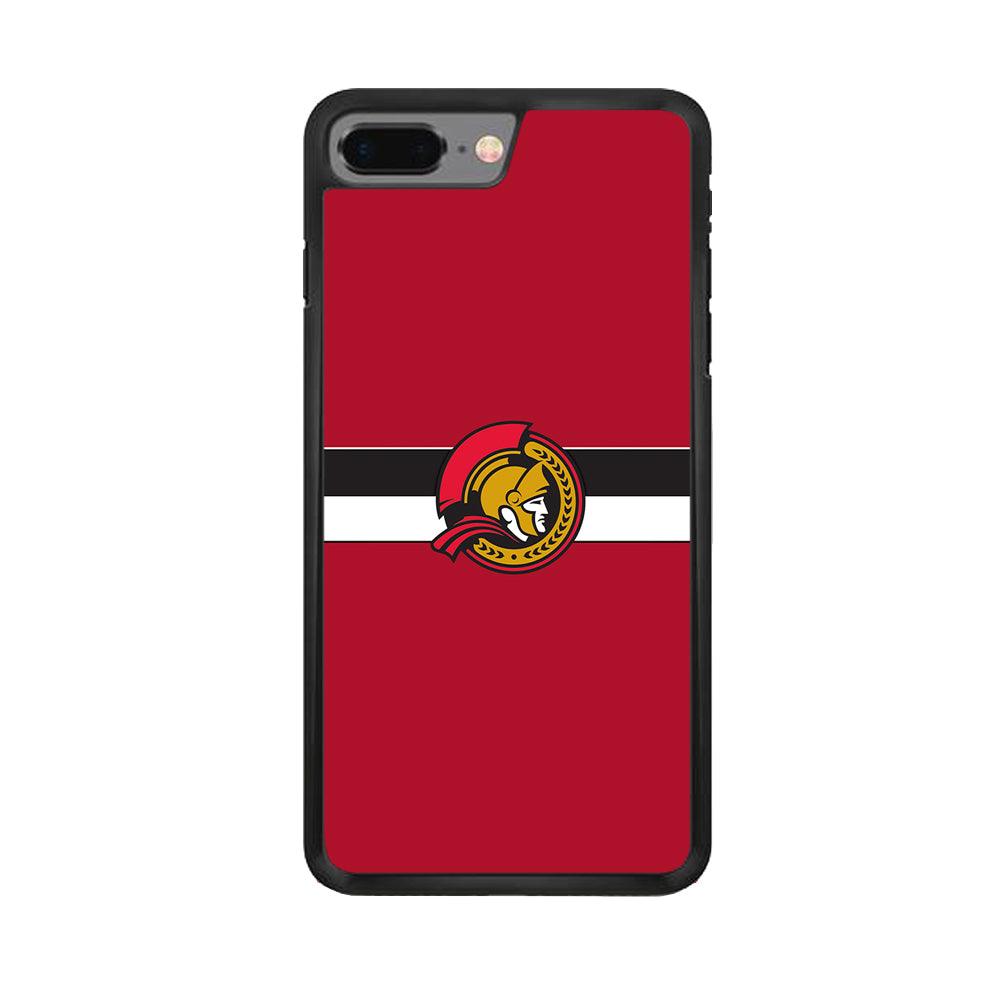 Hockey Ottawa Senators NHL 001 iPhone 7 Plus Case-Rubber / Black (2D Case)-Xtracase
