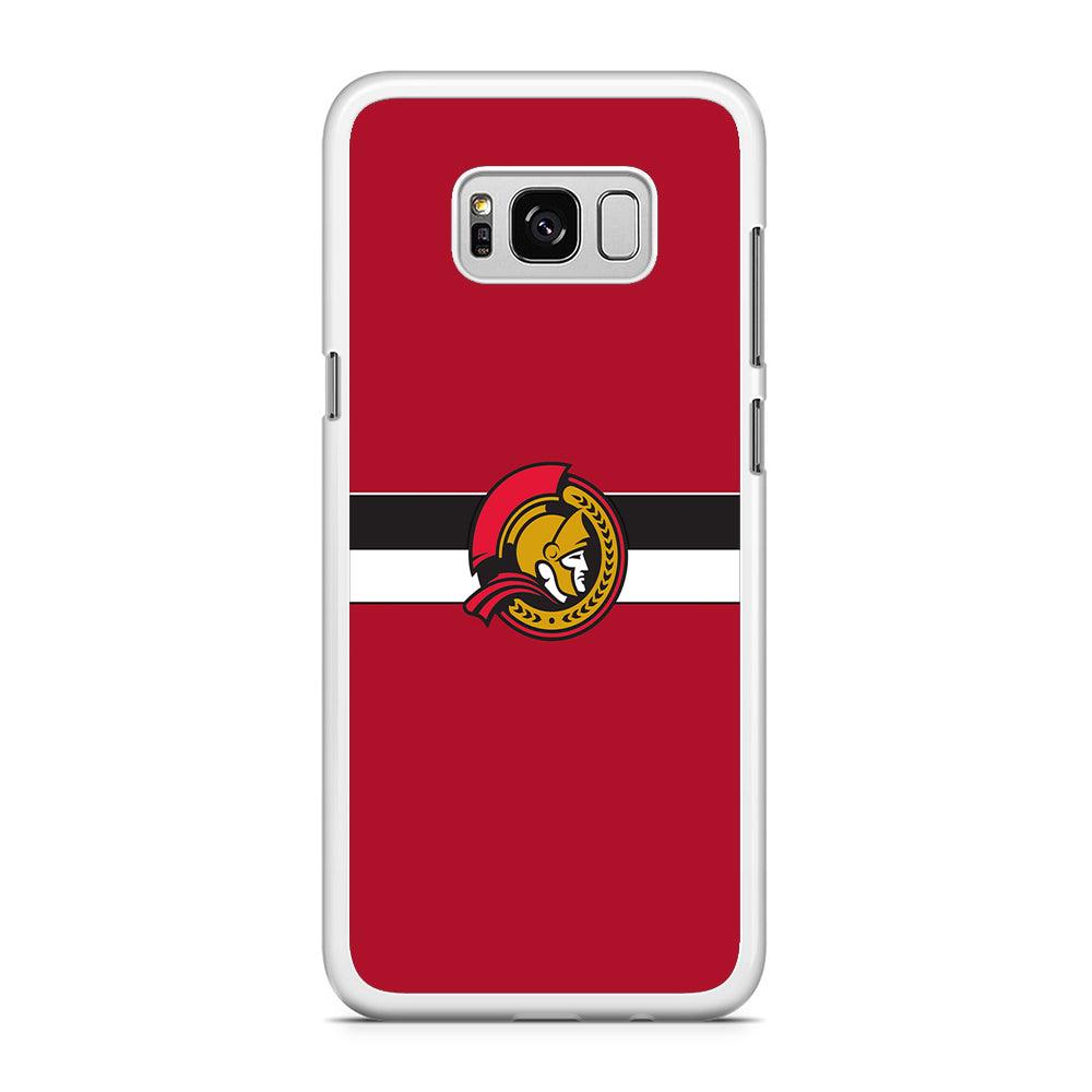Hockey Ottawa Senators NHL 001 Samsung Galaxy S8 Case-Rubber / White (2D Case)-Xtracase