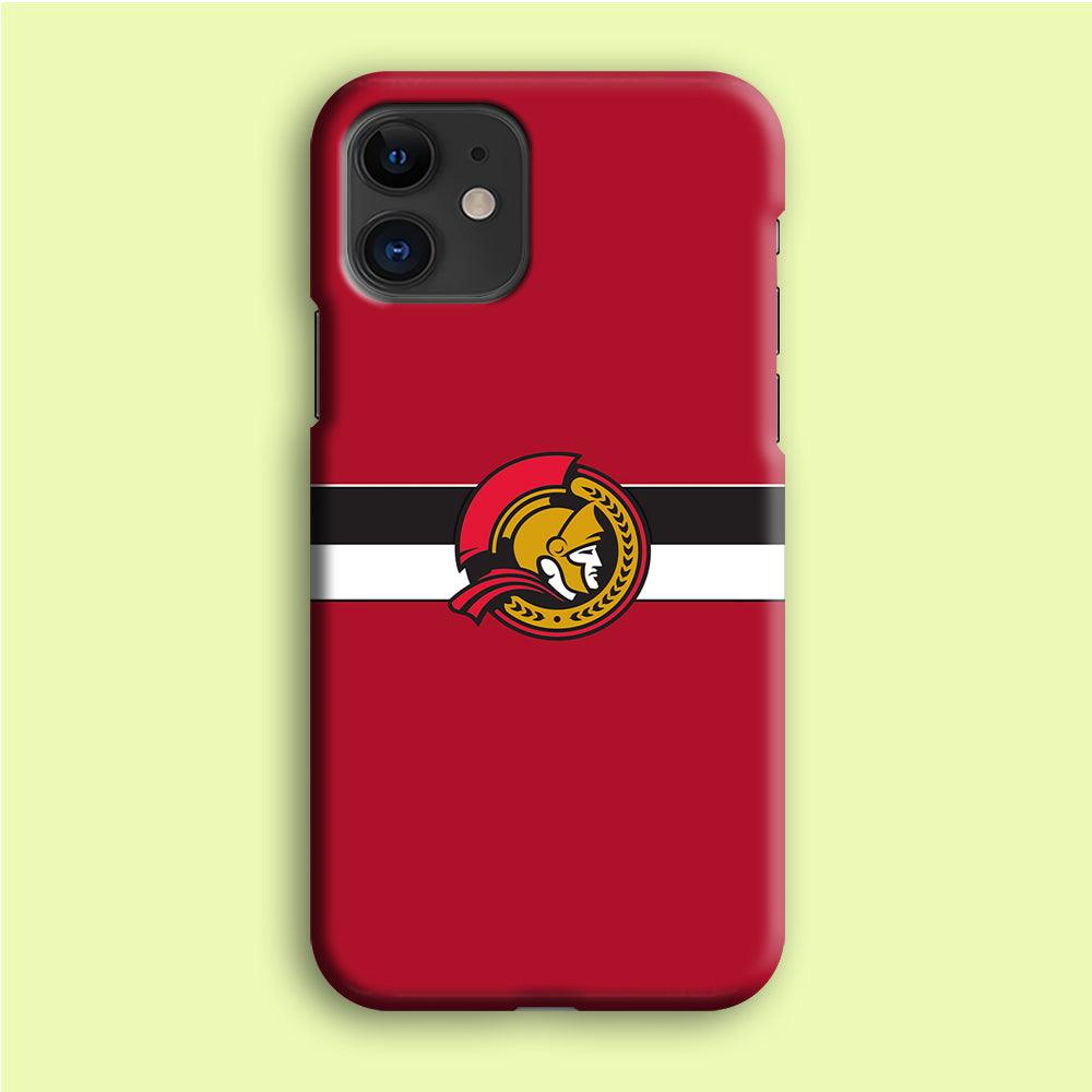 Hockey Ottawa Senators NHL 001 iPhone 12 Case-Plastic / Full Wrap (3D Case)-Xtracase