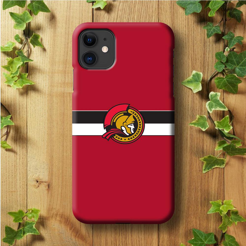 Hockey Ottawa Senators NHL 001 iPhone 11 Case-Plastic / Full Wrap (3D Case)-Xtracase