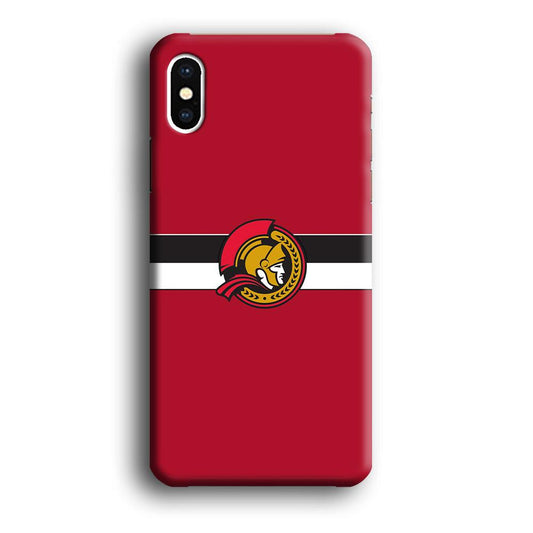 Hockey Ottawa Senators NHL 001 iPhone Xs Case-Plastic / Full Wrap (3D Case)-Xtracase