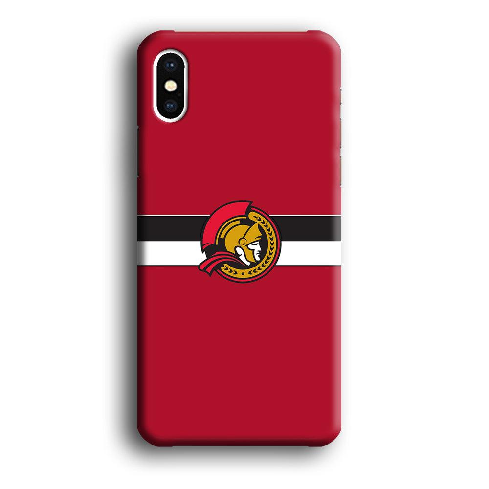 Hockey Ottawa Senators NHL 001 iPhone Xs Max Case-Plastic / Full Wrap (3D Case)-Xtracase