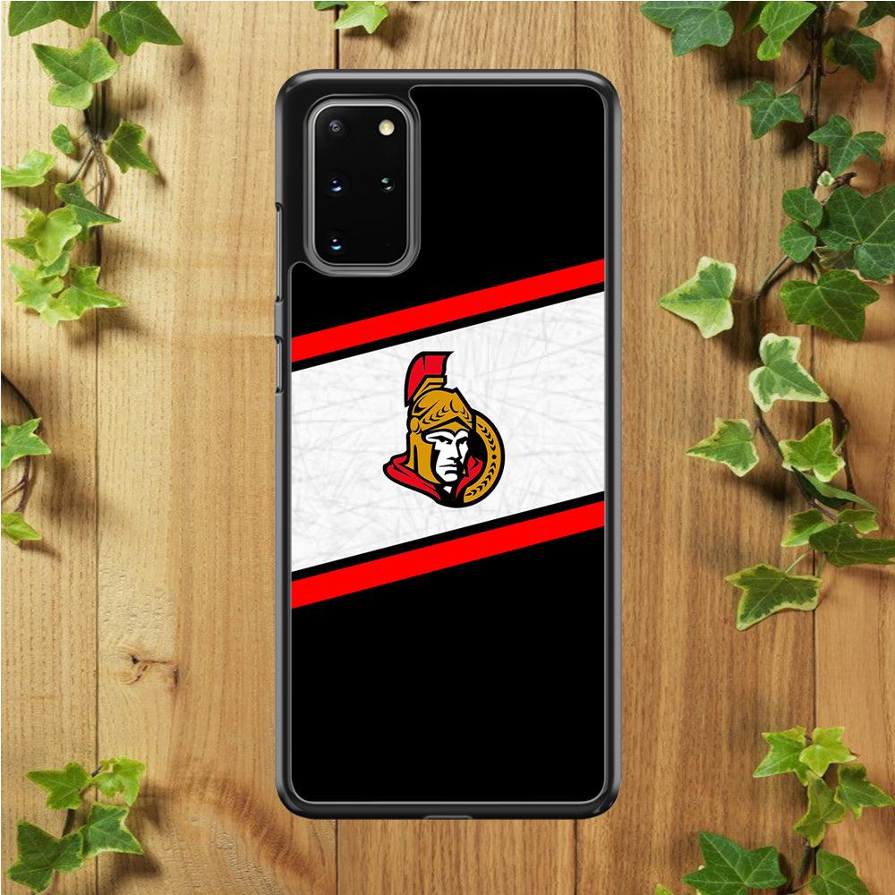 Hockey Ottawa Senators NHL 002 Samsung Galaxy S20 Plus Case-Rubber / Black (2D Case)-Xtracase