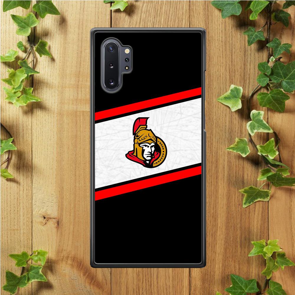 Hockey Ottawa Senators NHL 002 Samsung Galaxy Note 10 Plus Case-Rubber / White (2D Case)-Xtracase