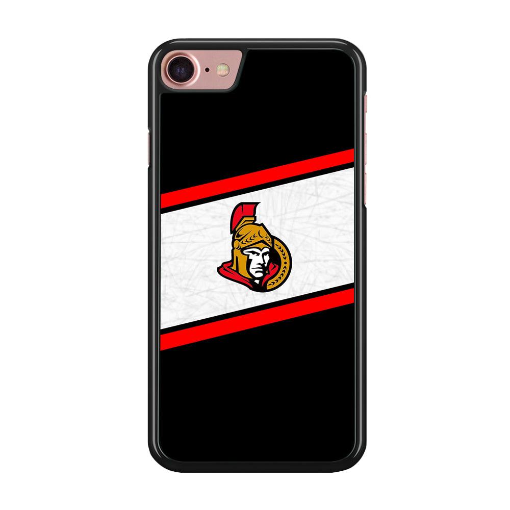 Hockey Ottawa Senators NHL 002 iPhone SE 2020 Case-Rubber / Black (2D Case)-Xtracase