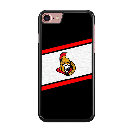 Hockey Ottawa Senators NHL 002 iPhone SE 2020 Case-Rubber / Black (2D Case)-Xtracase