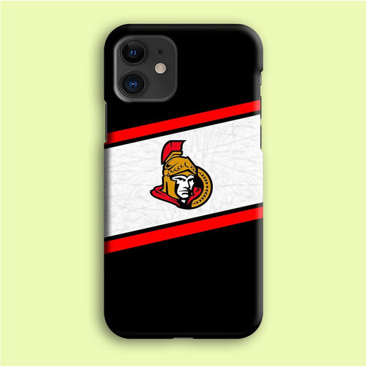 Hockey Ottawa Senators NHL 002 iPhone 12 Mini Case-Plastic / Full Wrap (3D Case)-Xtracase