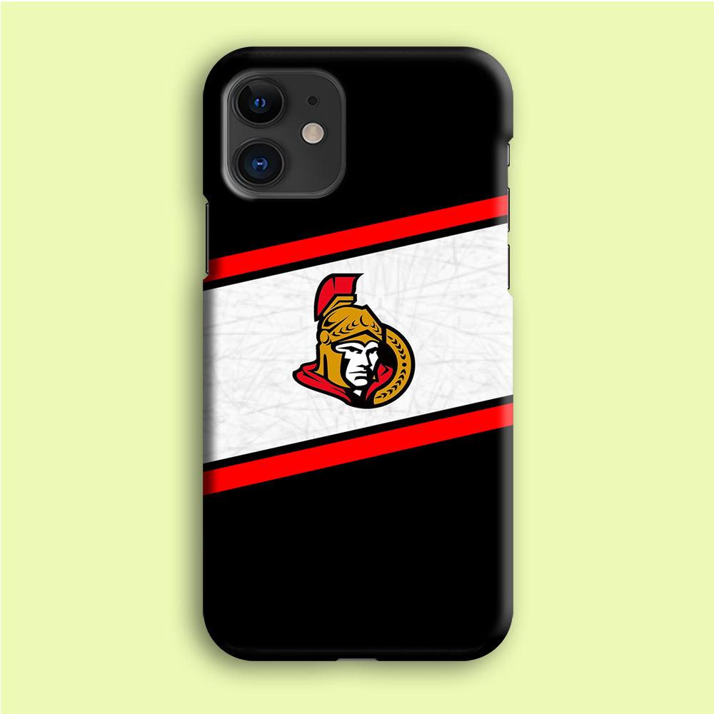 Hockey Ottawa Senators NHL 002 iPhone 12 Case-Plastic / Full Wrap (3D Case)-Xtracase