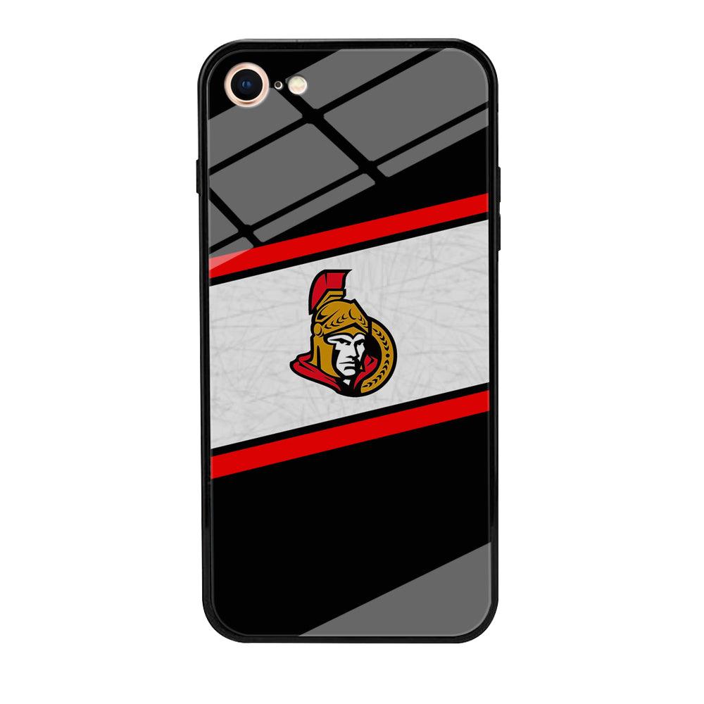 Hockey Ottawa Senators NHL 002 iPhone 8 Case-Tempered Glass Case-Xtracase