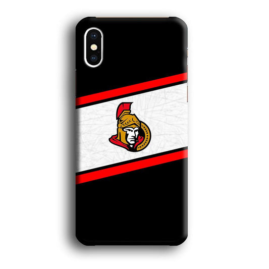 Hockey Ottawa Senators NHL 002 iPhone Xs Case-Plastic / Full Wrap (3D Case)-Xtracase