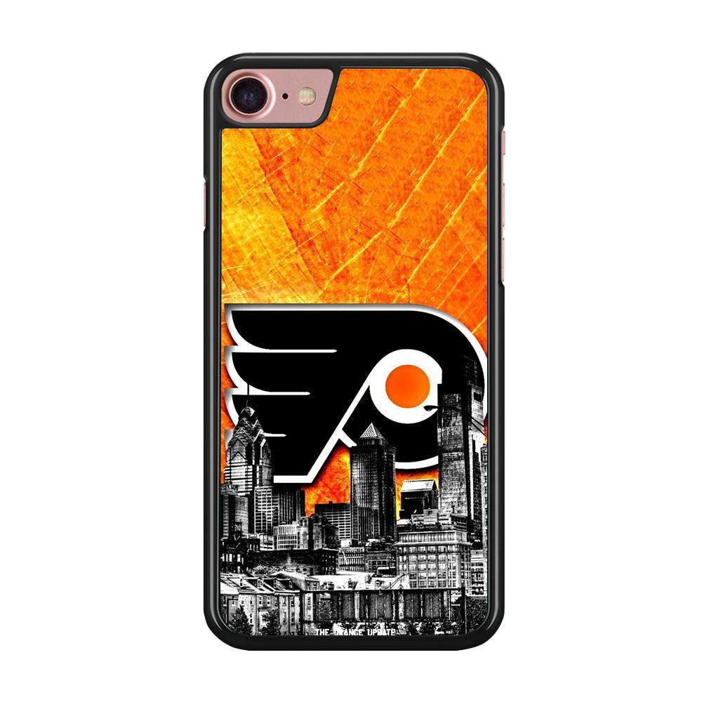 Hockey Philadelphia Flyers NHL 001 iPhone 8 Case-Rubber / Black (2D Case)-Xtracase