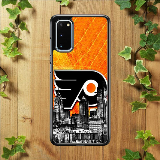 Hockey Philadelphia Flyers NHL 001 Samsung Galaxy S20 Case-Rubber / Black (2D Case)-Xtracase