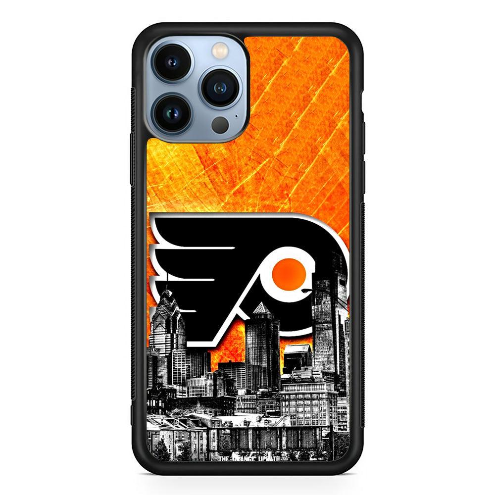 Hockey Philadelphia Flyers NHL 001 iPhone 13 Pro Case-Rubber / Black (2D Case)-Xtracase