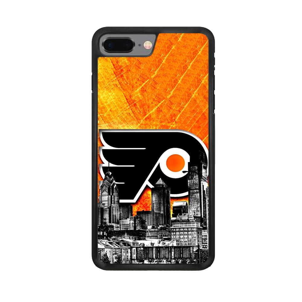 Hockey Philadelphia Flyers NHL 001 iPhone 7 Plus Case-Rubber / Black (2D Case)-Xtracase