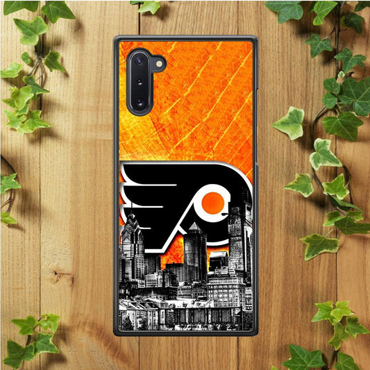 Hockey Philadelphia Flyers NHL 001 Samsung Galaxy Note 10 Case-Rubber / Black (2D Case)-Xtracase