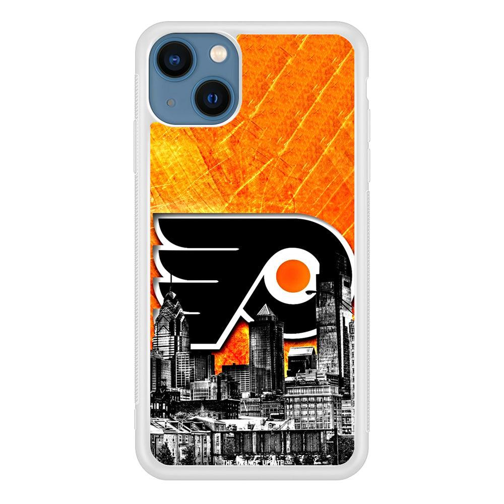 Hockey Philadelphia Flyers NHL 001 iPhone 13 Case-Rubber / White (2D Case)-Xtracase