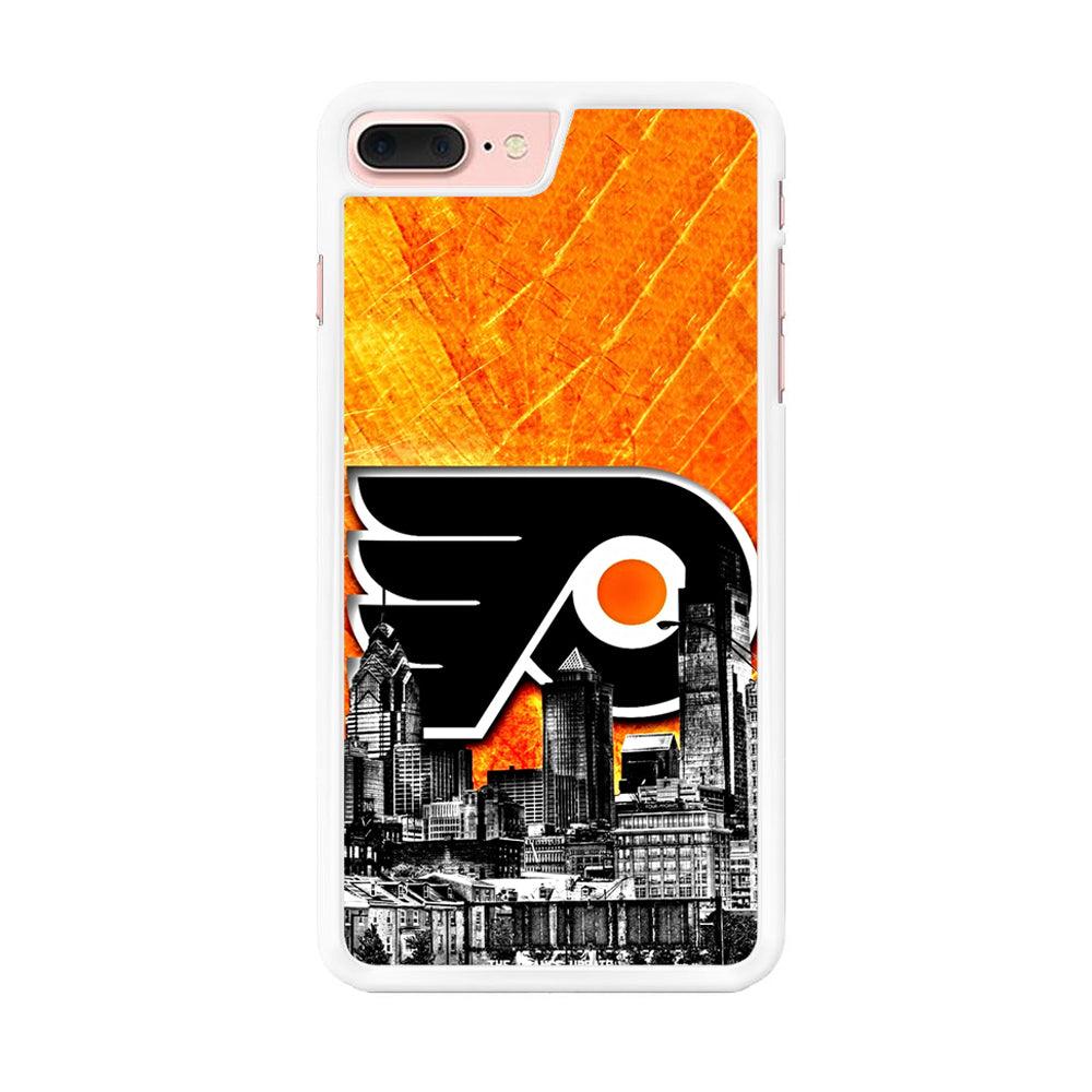 Hockey Philadelphia Flyers NHL 001 iPhone 7 Plus Case-Rubber / White (2D Case)-Xtracase