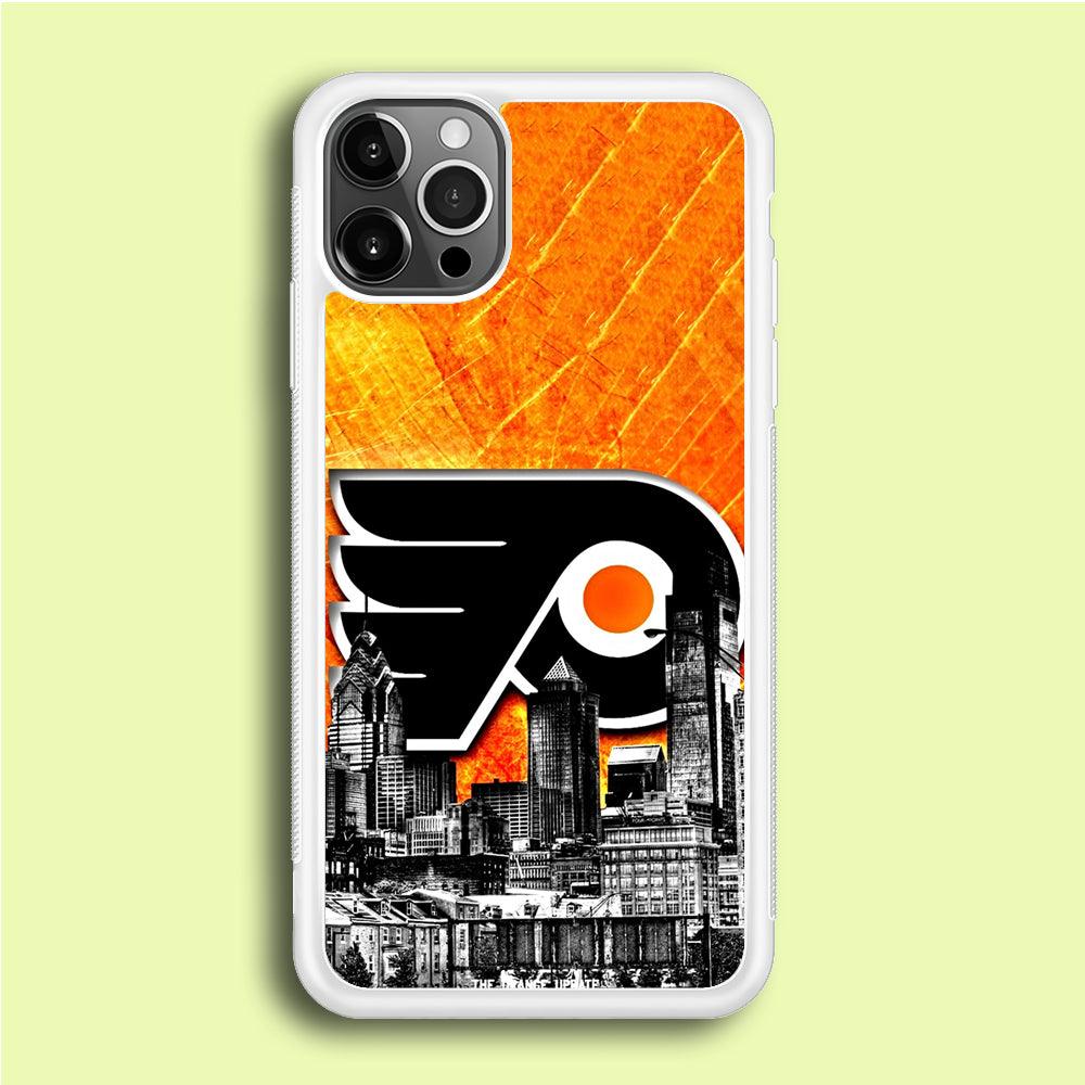 Hockey Philadelphia Flyers NHL 001 iPhone 12 Pro Max Case-Rubber / White (2D Case)-Xtracase