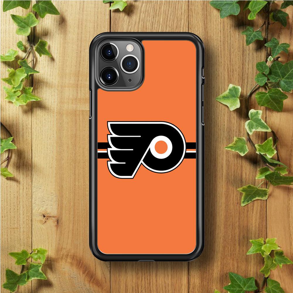 Hockey Philadelphia Flyers NHL 002 iPhone 11 Pro Max Case-Rubber / Black (2D Case)-Xtracase