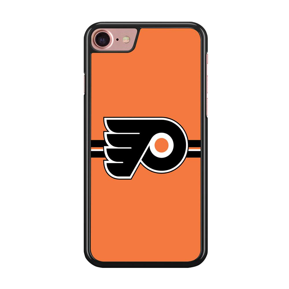 Hockey Philadelphia Flyers NHL 002 iPhone SE 2020 Case-Rubber / Black (2D Case)-Xtracase