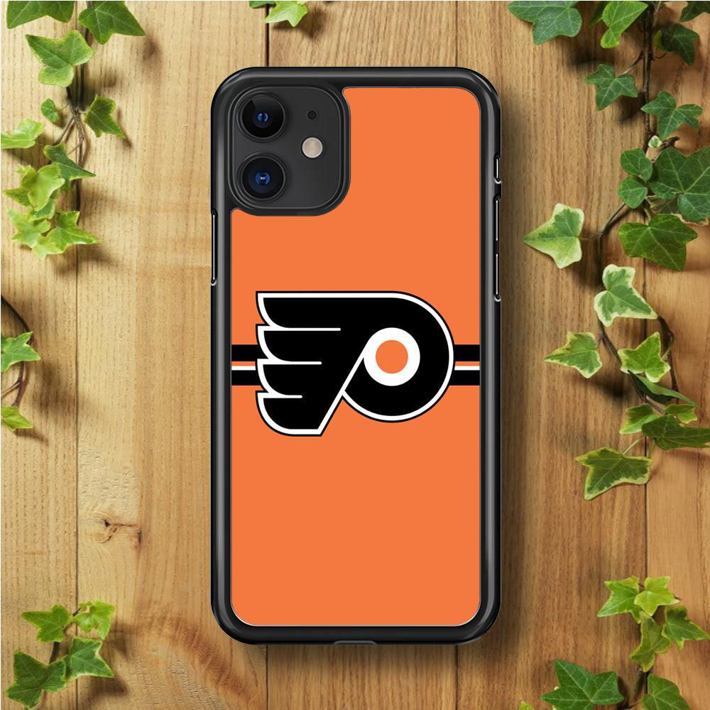 Hockey Philadelphia Flyers NHL 002 iPhone 11 Case-Rubber / Black (2D Case)-Xtracase