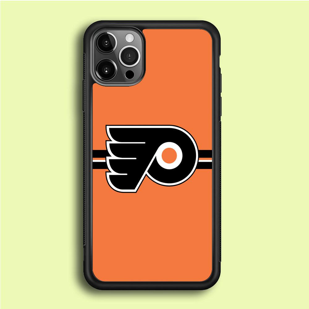 Hockey Philadelphia Flyers NHL 002 iPhone 12 Pro Case-Rubber / Black (2D Case)-Xtracase